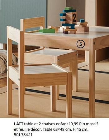 Promotion Ikea Latt Table Et 2 Chaises Enfant Produit Maison Ikea Meubles Valide Jusqua 4 Promobutler