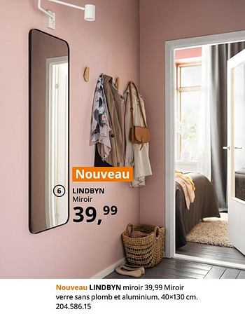 Promotions Lindbyn miroir - Produit maison - Ikea - Valide de 20/08/2020 à 15/08/2021 chez Ikea