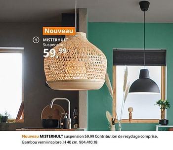 Promotions Misterhult suspension - Produit maison - Ikea - Valide de 20/08/2020 à 15/08/2021 chez Ikea