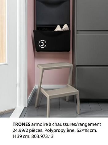 Promotions Trones armoire à chaussures-rangement - Produit maison - Ikea - Valide de 20/08/2020 à 15/08/2021 chez Ikea