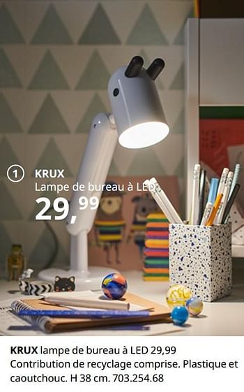 Promotions Krux lampe de bureau à led - Produit maison - Ikea - Valide de 20/08/2020 à 15/08/2021 chez Ikea