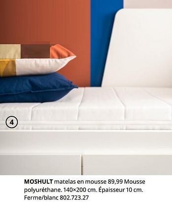 Promotions Moshult matelas en mousse - Produit maison - Ikea - Valide de 20/08/2020 à 15/08/2021 chez Ikea