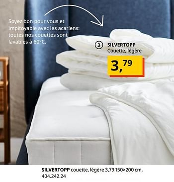 SILVERTOPP Couette, légère, 150x200 cm - IKEA