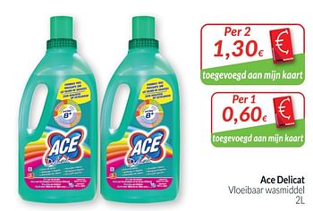 Promoties Ace delicat vloeibaar wasmiddel - Ace delicat - Geldig van 01/09/2020 tot 30/09/2020 bij Intermarche