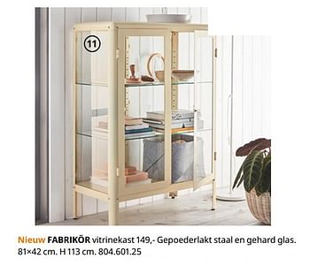 Promoties Fabrikör vitrinekast - Huismerk - Ikea - Geldig van 20/08/2020 tot 15/08/2021 bij Ikea