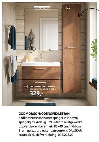 Mooie jurk pensioen decaan Huismerk - Ikea Godmorgon-odensvik-lettan badkamermeubels met spiegel in  loodvrij spiegelglas, 4-delig - Promotie bij Ikea
