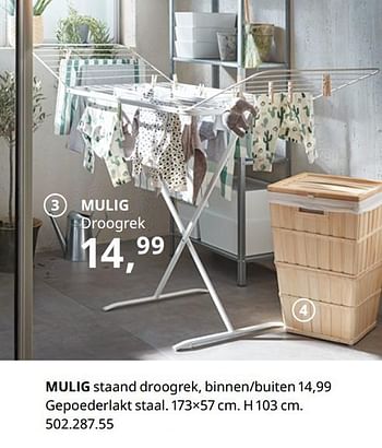 gevechten evolutie Roman Huismerk - Ikea Mulig staand droogrek, binnen-buiten - Promotie bij Ikea