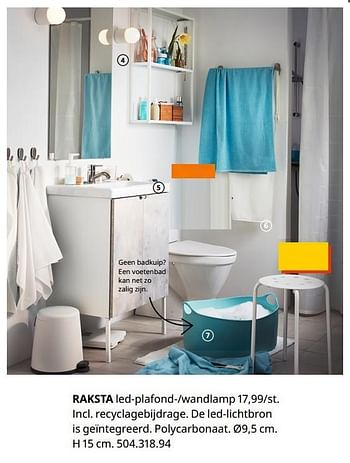 Promoties Raksta led-plafond--wandlamp - Huismerk - Ikea - Geldig van 20/08/2020 tot 15/08/2021 bij Ikea