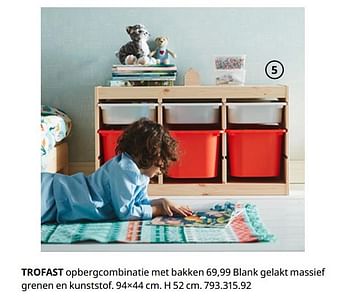 Promotions Trofast opbergcombinatie met bakken - Produit maison - Ikea - Valide de 20/08/2020 à 15/08/2021 chez Ikea