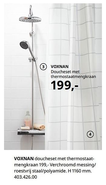 Hover Licht Aantrekkingskracht Huismerk - Ikea Voxnan doucheset met thermostaatmengkraan - Promotie bij  Ikea