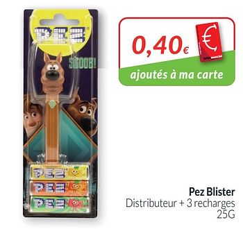 Promotions Pez blister distributeur + 3 recharges - Pez - Valide de 01/09/2020 à 30/09/2020 chez Intermarche