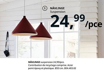 Promotions Nävlinge suspension - Produit maison - Ikea - Valide de 20/08/2020 à 15/08/2021 chez Ikea