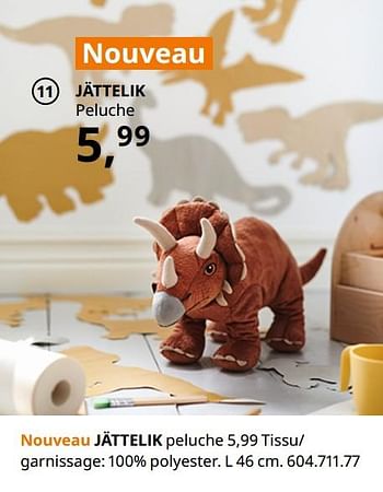 Promotions Jättelik peluche - Produit maison - Ikea - Valide de 20/08/2020 à 15/08/2021 chez Ikea