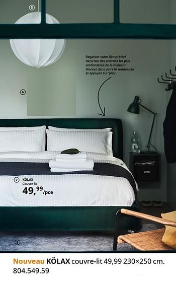 Promotions Kölax couvre-lit - Produit maison - Ikea - Valide de 20/08/2020 à 15/08/2021 chez Ikea