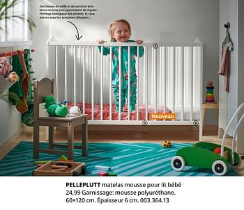 Promotions Pelleplutt matelas mousse pour lit bébé - Produit maison - Ikea - Valide de 20/08/2020 à 15/08/2021 chez Ikea