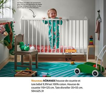 Produit Maison Ikea Rorande Housse De Couette Et Taie Bebe En Promotion Chez Ikea