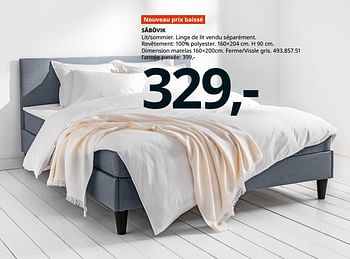 Promotions Säbövik lit-sommier - Produit maison - Ikea - Valide de 20/08/2020 à 15/08/2021 chez Ikea