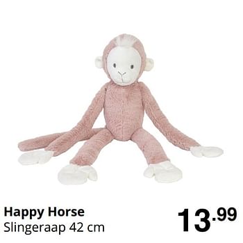 Promoties Happy horse slingeraap - Happy Horse - Geldig van 30/08/2020 tot 05/09/2020 bij Baby & Tiener Megastore
