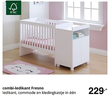 Promoties Combi-ledikant fresno - Huismerk - Baby & Tiener Megastore - Geldig van 30/08/2020 tot 05/09/2020 bij Baby & Tiener Megastore