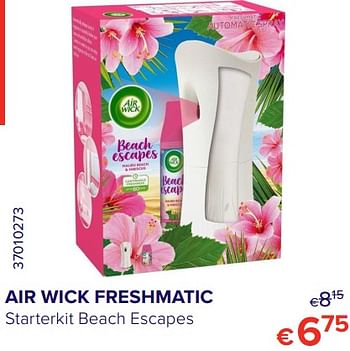 Promoties Air wick freshmatic starterkit beach escapes - Airwick - Geldig van 01/09/2020 tot 30/09/2020 bij Euro Shop
