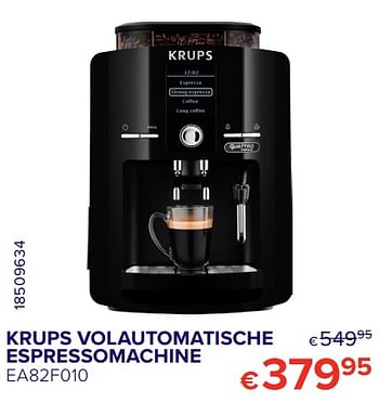 Promoties Krups volautomatische espressomachine ea82f010 - Krups - Geldig van 01/09/2020 tot 30/09/2020 bij Euro Shop