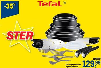 Promotions Tefal 20-delige pannenset ingenio essential - Tefal - Valide de 09/09/2020 à 22/09/2020 chez Makro