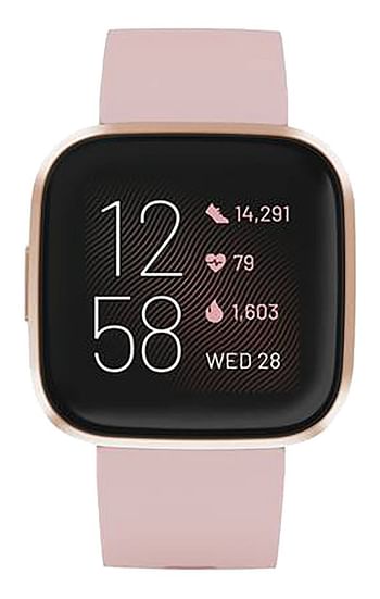 Promoties Fitbit smartwatch Versa 2 rosegold - Fitbit - Geldig van 23/07/2020 tot 05/09/2020 bij Dreamland
