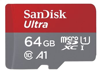 Promoties SanDisk geheugenkaart microSDXC Ultra A1 Class 10 64 GB - Sandisk - Geldig van 23/07/2020 tot 05/09/2020 bij Dreamland