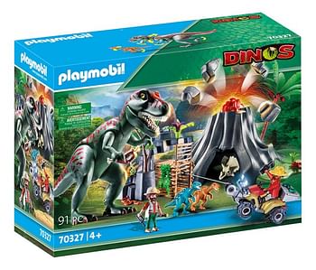 Promoties PLAYMOBIL Dinos 70327 Vulkaaneiland met T-Rex - Playmobil - Geldig van 23/07/2020 tot 05/09/2020 bij Dreamland