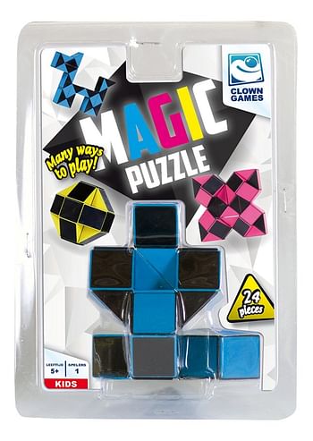 Promoties Magic Puzzle 24 stukjes blauw - Clown Games - Geldig van 23/07/2020 tot 05/09/2020 bij Dreamland