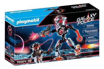 Promoties PLAYMOBIL Galaxy Police 70024 Robot et pirate de l'espace - Playmobil - Geldig van 23/07/2020 tot 05/09/2020 bij Dreamland