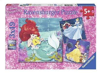 Promoties Ravensburger puzzle 3 en 1 Disney Princess Aventures des princesses - Ravensburger - Geldig van 23/07/2020 tot 05/09/2020 bij Dreamland