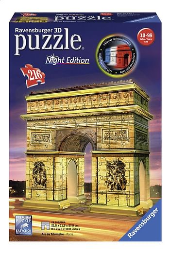 Promotions Ravensburger puzzle 3D Arc De Triomphe - Ravensburger - Valide de 23/07/2020 à 05/09/2020 chez Dreamland