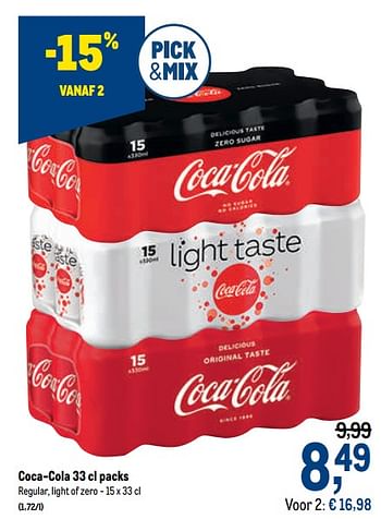 Promoties Coca-cola regular, light of zero - Coca Cola - Geldig van 09/09/2020 tot 22/09/2020 bij Makro