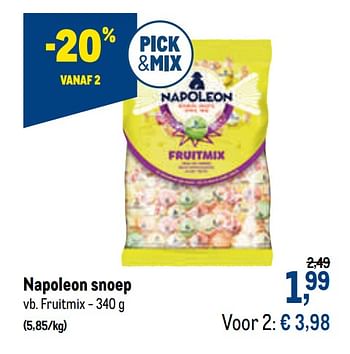 Promoties Napoleon snoep fruitmix - Napoleon - Geldig van 09/09/2020 tot 22/09/2020 bij Makro