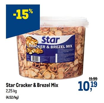 Promoties Star cracker + brezel mix - Star - Geldig van 09/09/2020 tot 22/09/2020 bij Makro