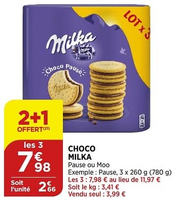 Promotions Choco milka - Milka - Valide de 02/09/2020 à 07/09/2020 chez Bi1