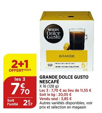 Promoties Grande dolce gusto nescafé - Nescafe - Geldig van 02/09/2020 tot 07/09/2020 bij Bi1