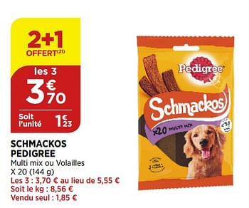 Promotions Schmackos pedigree - Pedigree - Valide de 02/09/2020 à 07/09/2020 chez Bi1