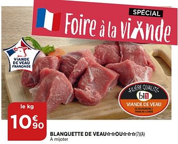 Promoties Blanquette de veau ou - Huismerk - Atac - Geldig van 02/09/2020 tot 07/09/2020 bij Bi1