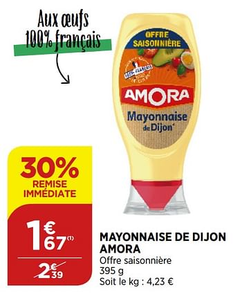 Promotions Mayonnaise de dijon amora - Amora - Valide de 02/09/2020 à 07/09/2020 chez Bi1