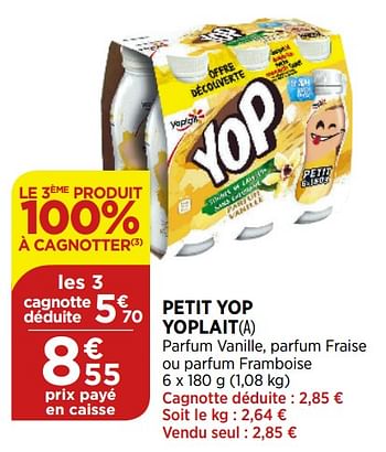 Promotions Petit yop yoplait - Yoplait - Valide de 02/09/2020 à 07/09/2020 chez Bi1