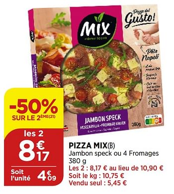 Promotions Pizza mix - Produit Maison - Atac - Valide de 02/09/2020 à 07/09/2020 chez Bi1