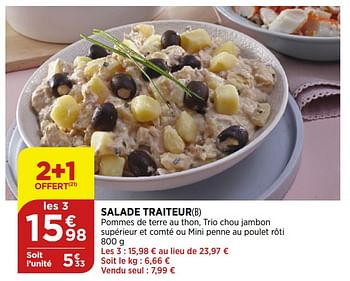 Promoties Salade traiteur - Huismerk - Atac - Geldig van 02/09/2020 tot 07/09/2020 bij Bi1