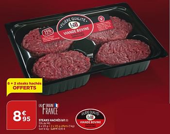 Promoties Steaks hachés bi1 - Huismerk - Atac - Geldig van 02/09/2020 tot 07/09/2020 bij Bi1