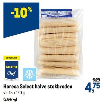 Promotions Horeca select halve stokbroden - Produit maison - Makro - Valide de 09/09/2020 à 22/09/2020 chez Makro