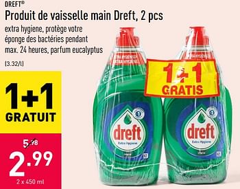 Promoties Produit de vaisselle main dreft - Dreft - Geldig van 11/09/2020 tot 18/09/2020 bij Aldi