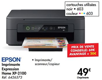 Epson Epson imprimante expression home xp-2100 - En promotion chez Carrefour