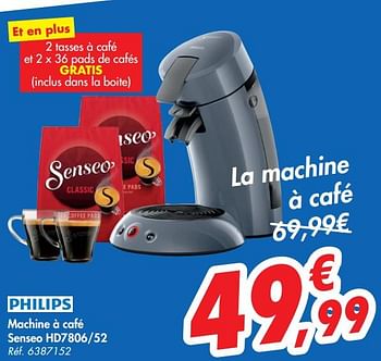Promotions Philips machine à café senseo hd7806-52 - Philips - Valide de 02/09/2020 à 07/09/2020 chez Carrefour