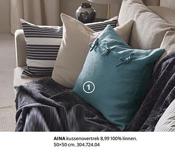 Promoties Aina kussenovertrek - Huismerk - Ikea - Geldig van 20/08/2020 tot 15/08/2021 bij Ikea